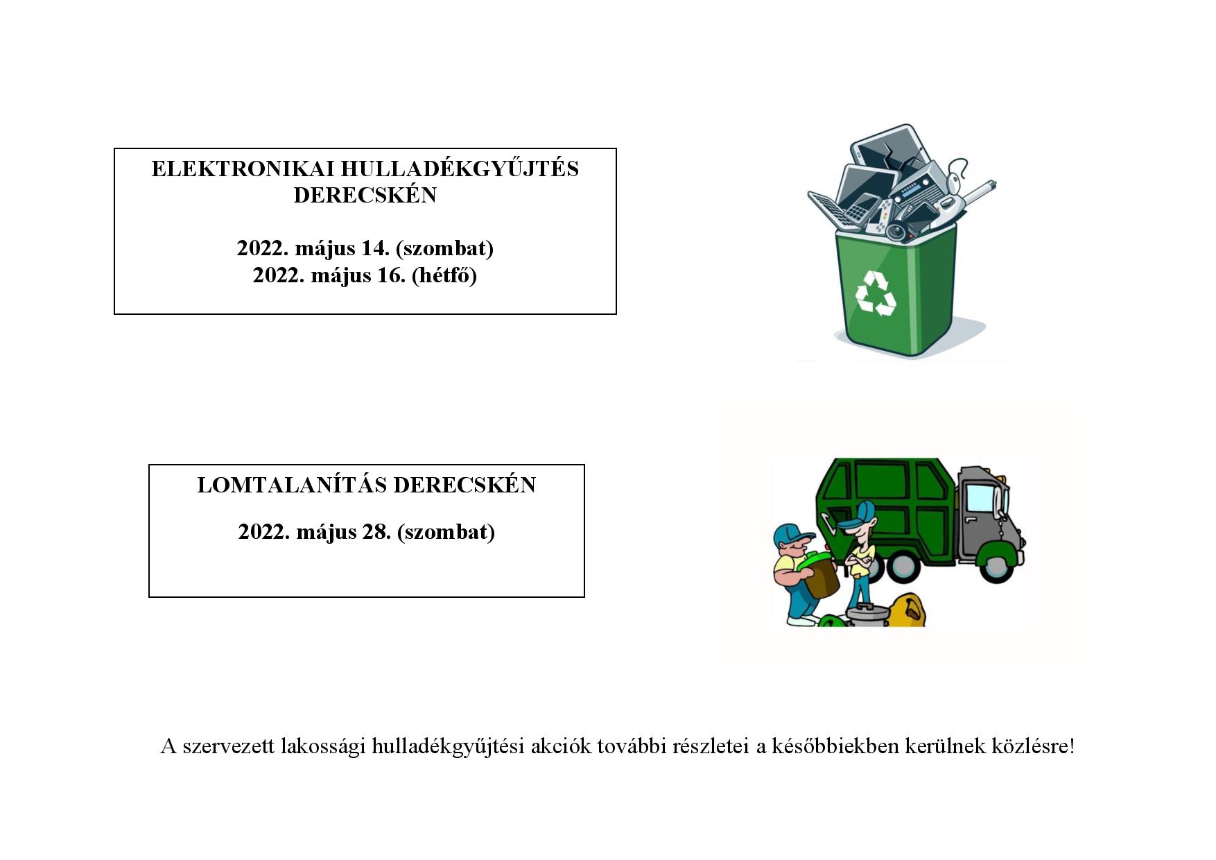 Elektronikai hulladékgyűjtés és lomtalanítás Derecskén